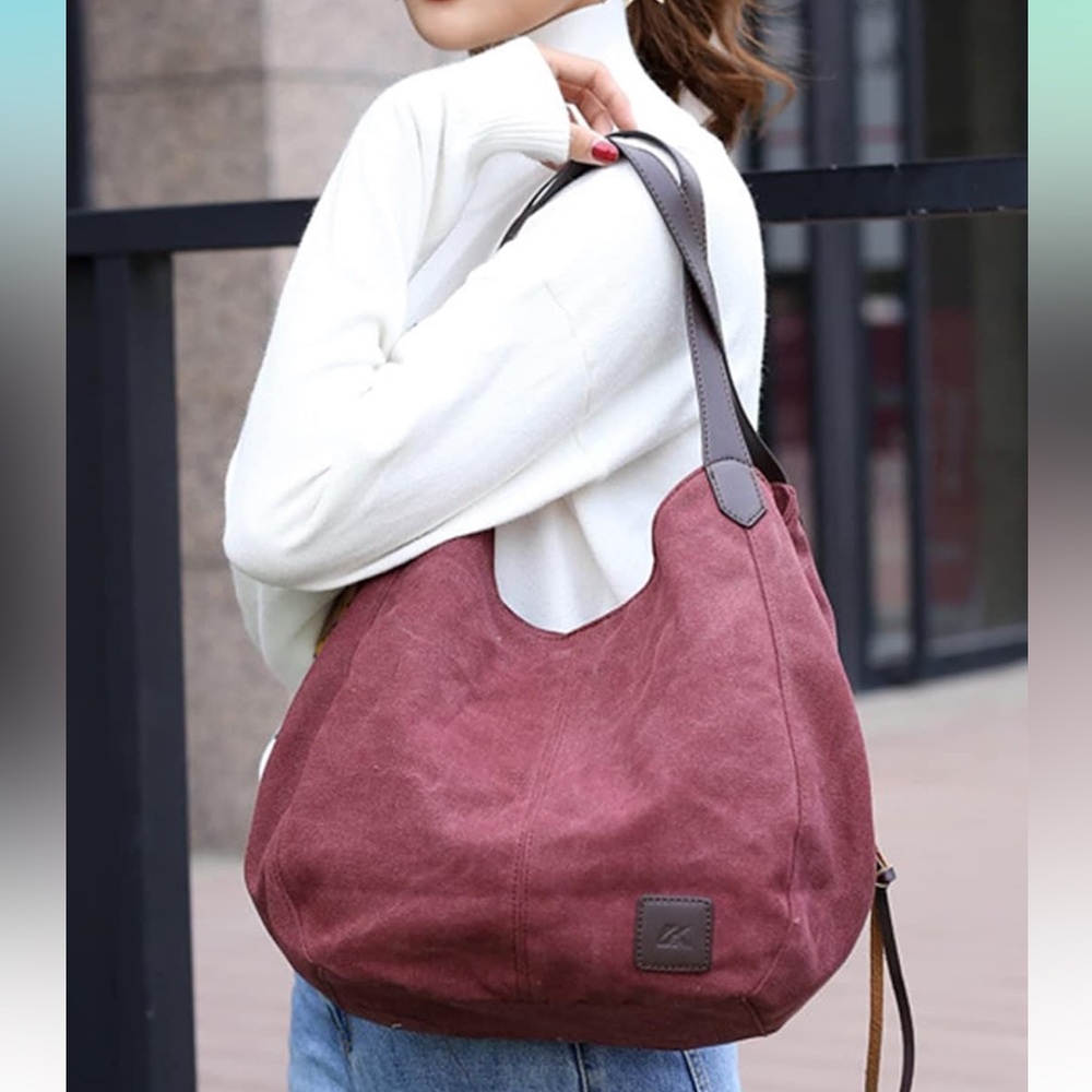 K2 Burgundy Hobo Shoulder Bag